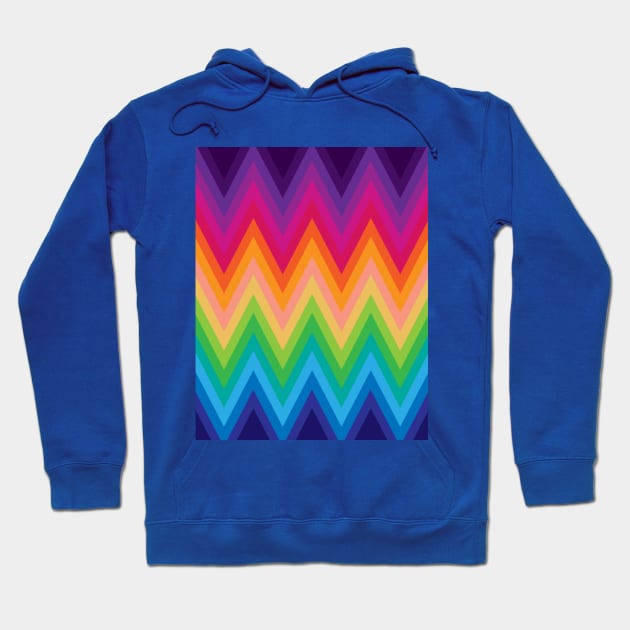 Zig Zag Chevron Pattern G291 Hoodie by MedusArt